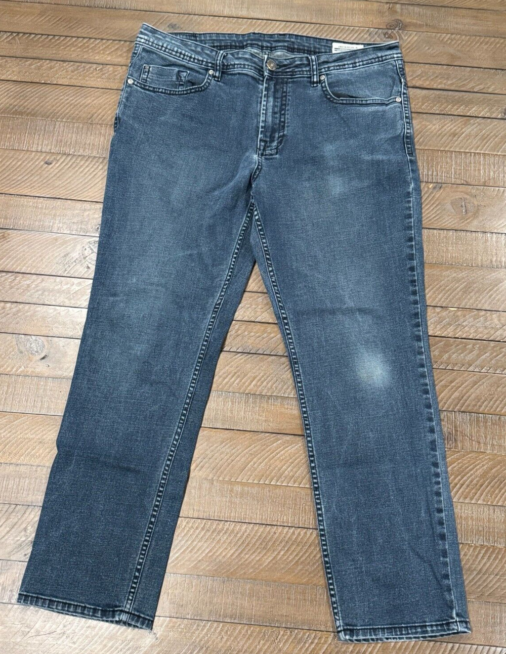 Buffalo Jeans Jackson-X Dark Wash Blue Straight Leg Stretch Denim - Size 36x30